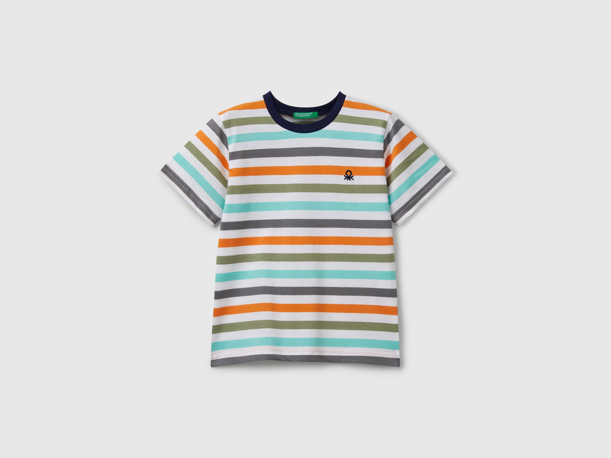Maglietta a righe 100% cotone