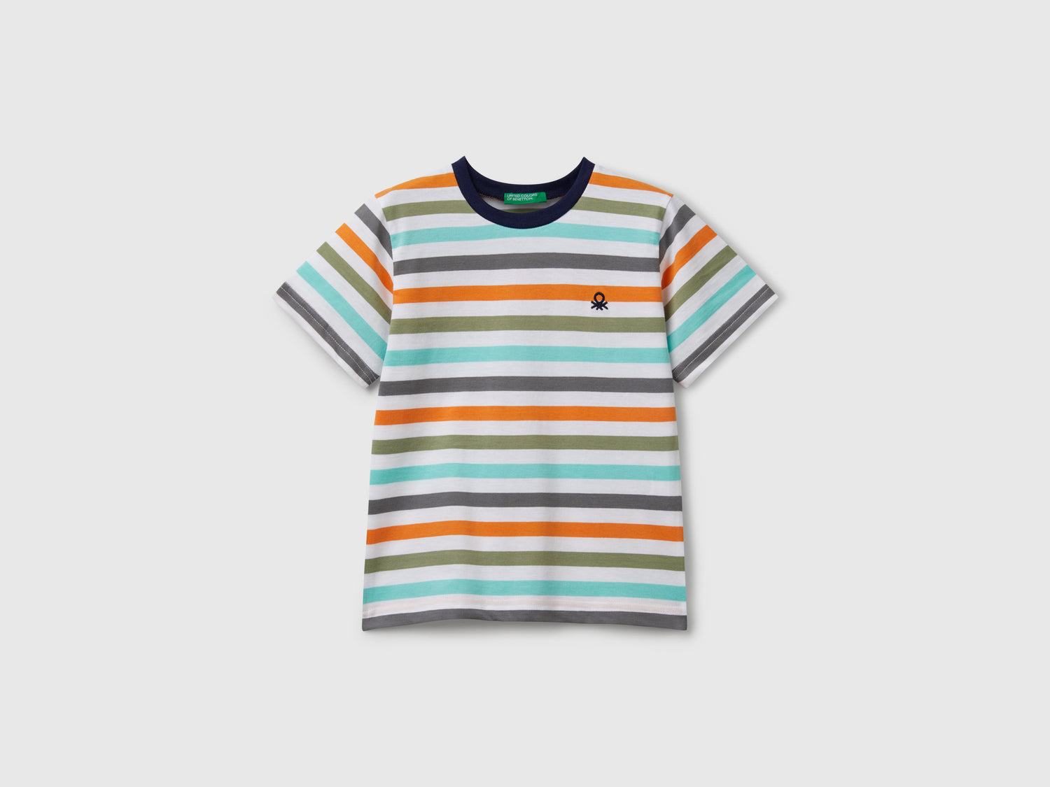 Maglietta a righe 100% cotone da bimbo multi-color | Benetton Outlet