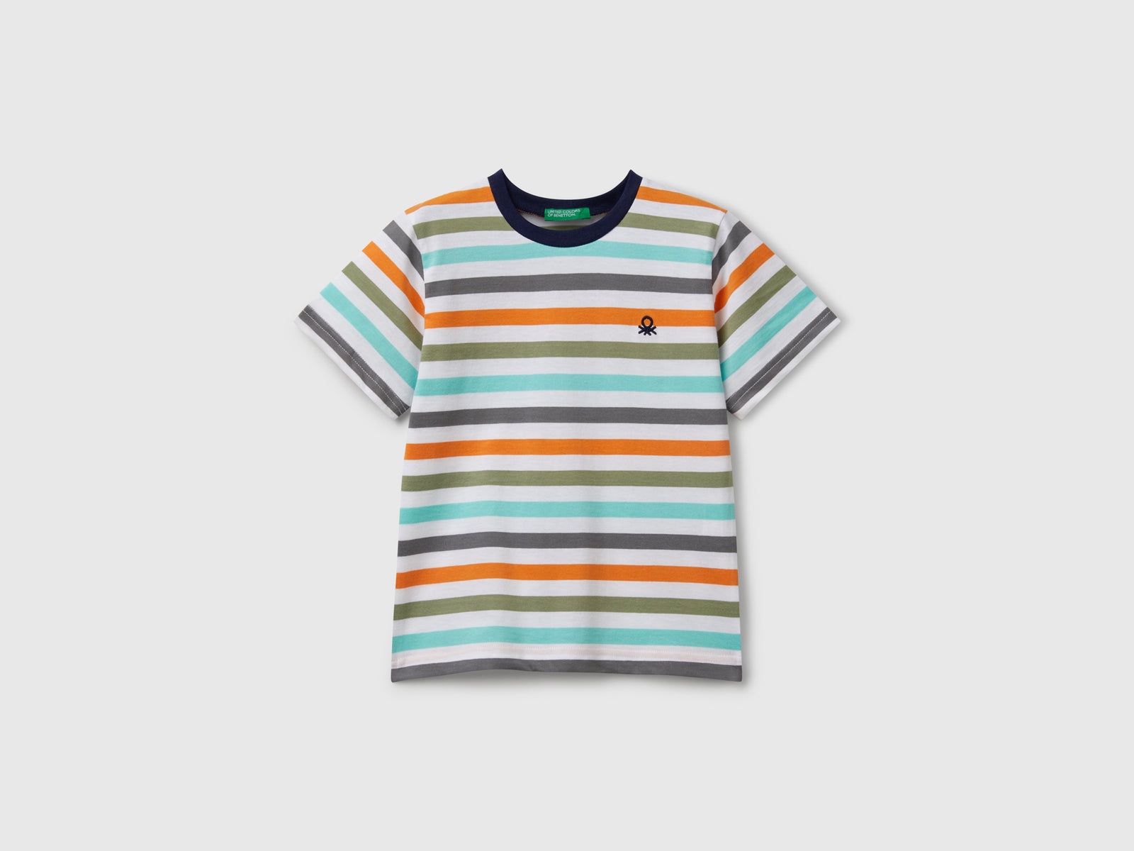 Maglietta a righe 100% cotone da bimbo multi-color | Benetton Outlet