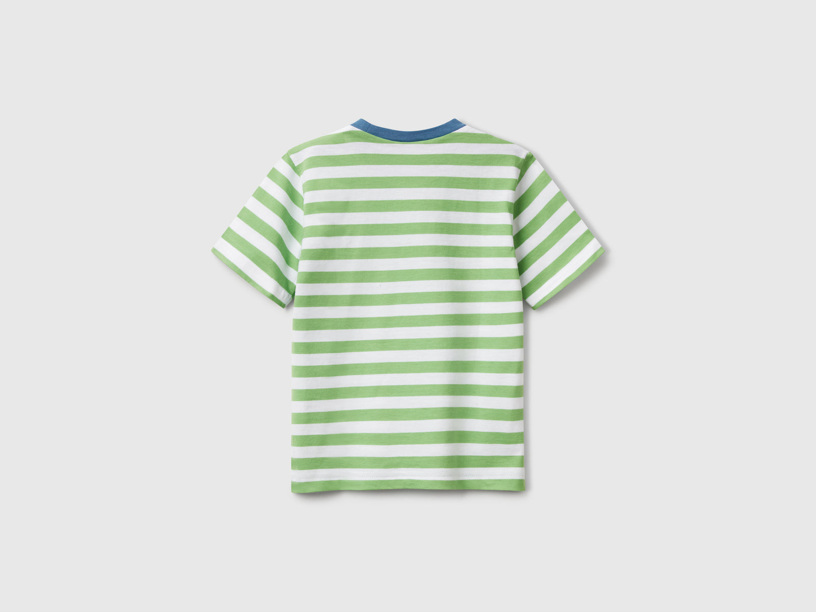 Maglietta a righe 100% cotone da bimbo verde chiaro 2 | Benetton Outlet