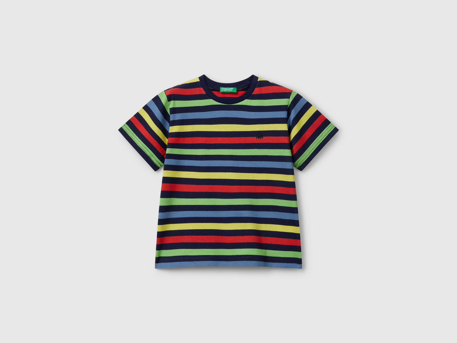 Maglietta a righe 100% cotone da bimbo multi-color | Benetton Outlet