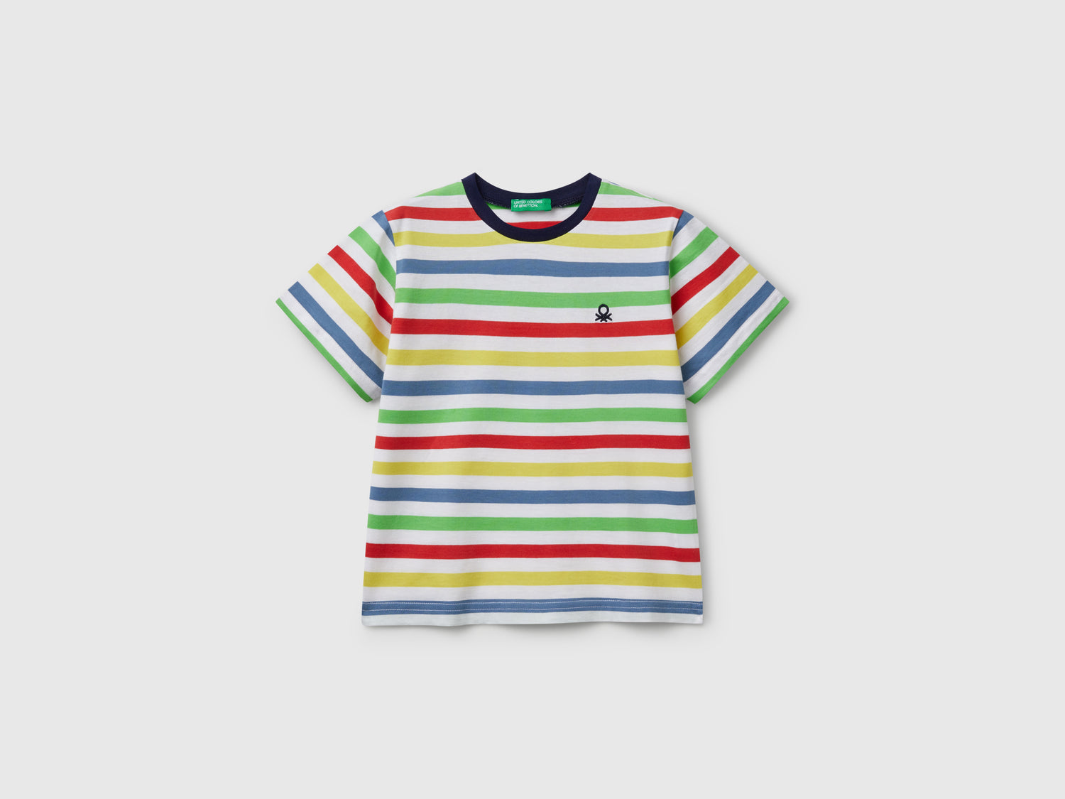 Maglietta a righe 100% cotone da bimbo multi-color | Benetton Outlet