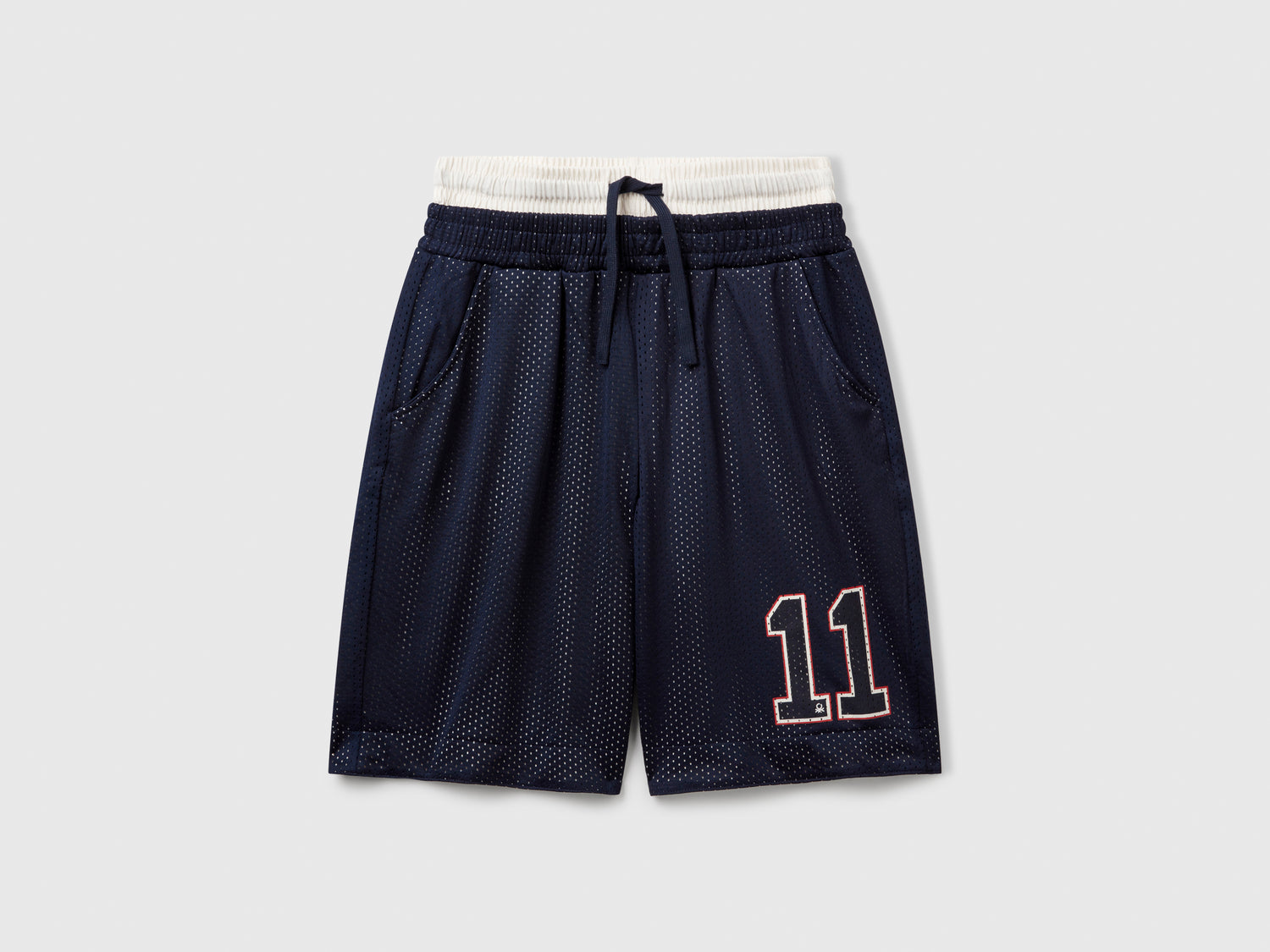 Bermuda in retina stile basket da bambino blu | Benetton Outlet