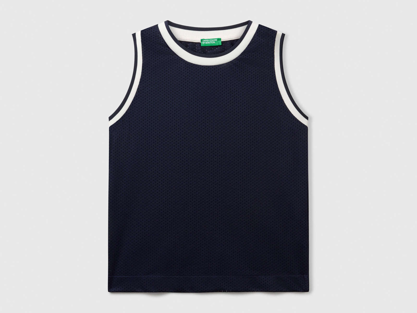 Canotta in retina stile basket da bambino blu | Benetton Outlet