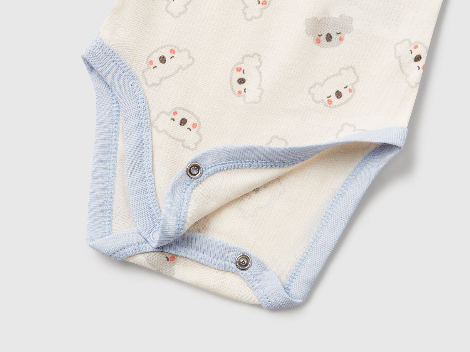 Due body a manica corta da neonato celeste 3 | Benetton Outlet