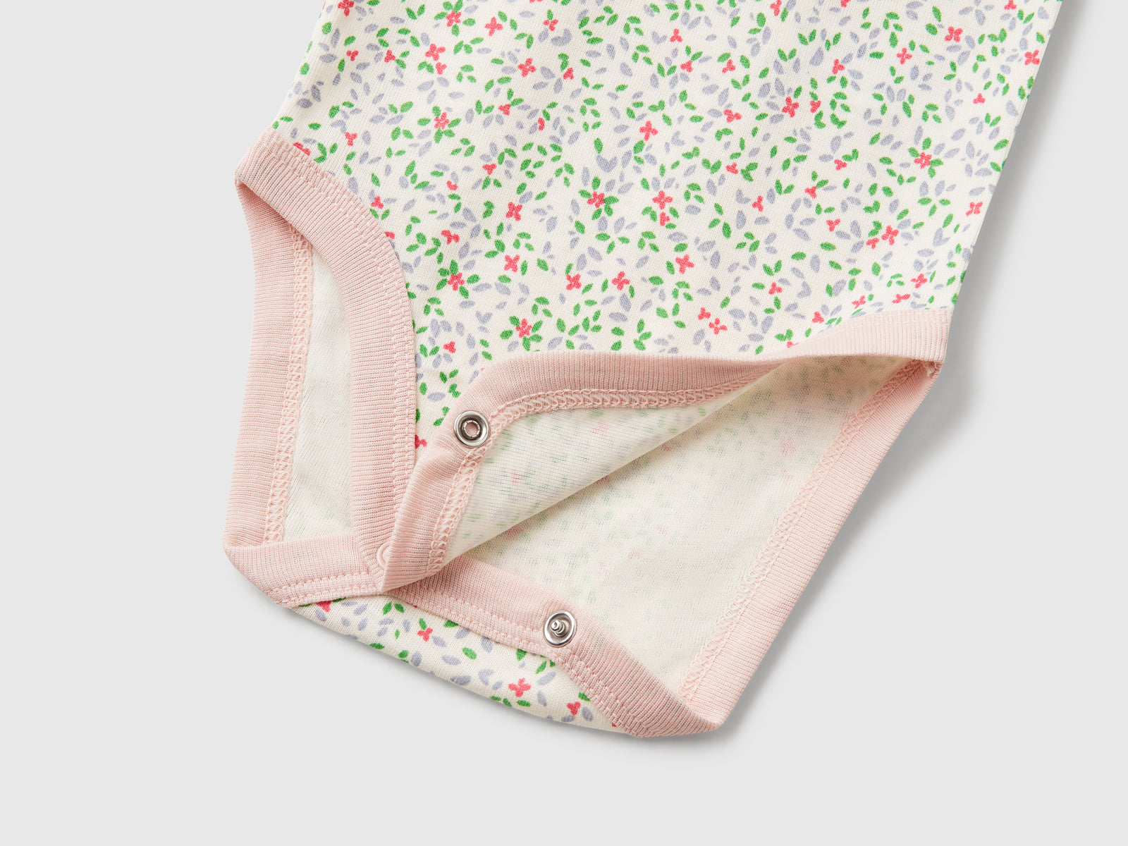 Due body a manica corta da neonato rosa tenue 3 | Benetton Outlet