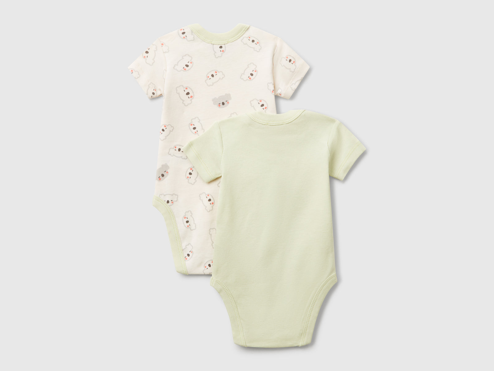 Due body a manica corta da neonato multi-color 2 | Benetton Outlet