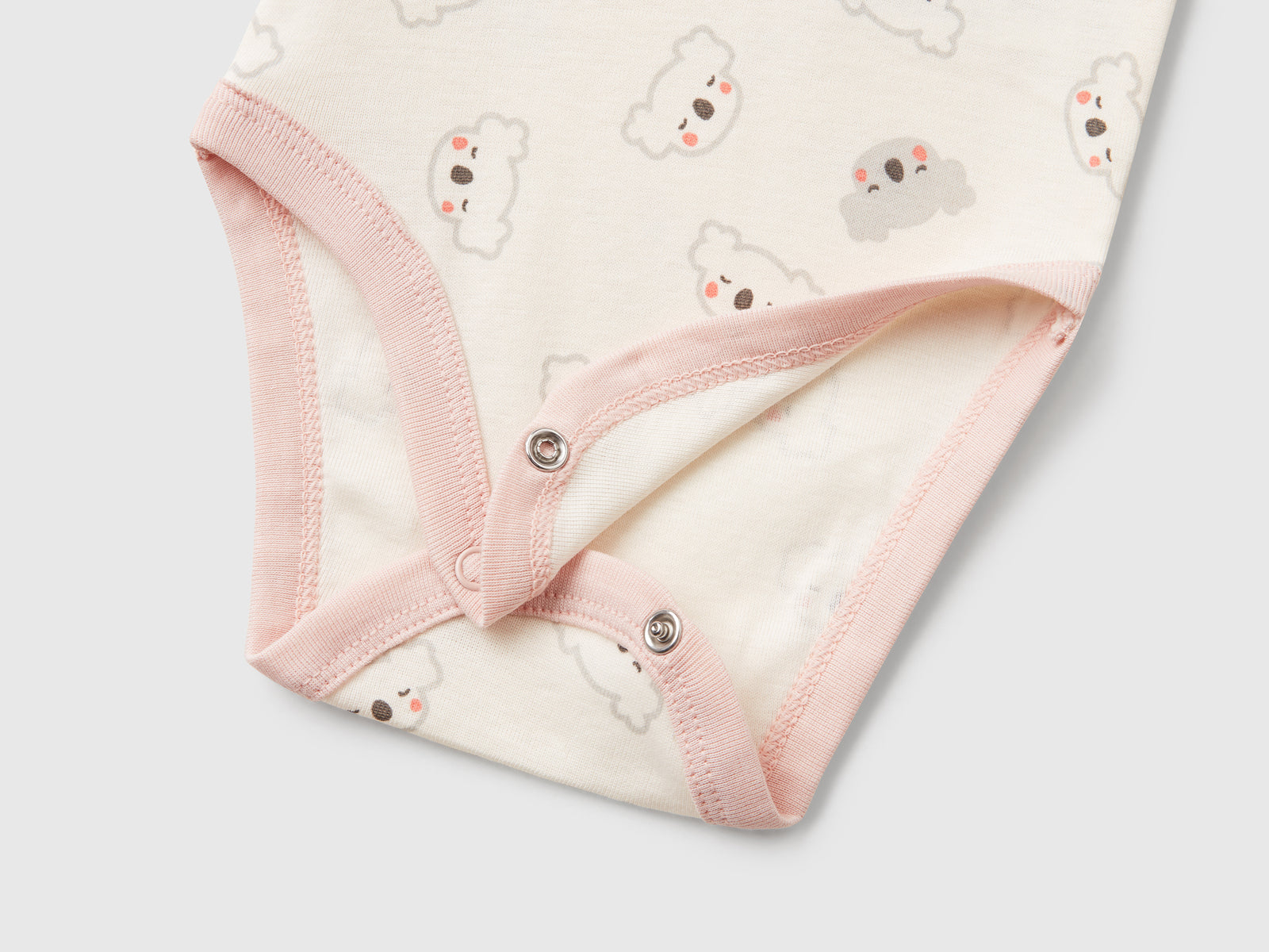 Due body a canotta con stampa da neonato bianco panna 3 | Benetton Outlet