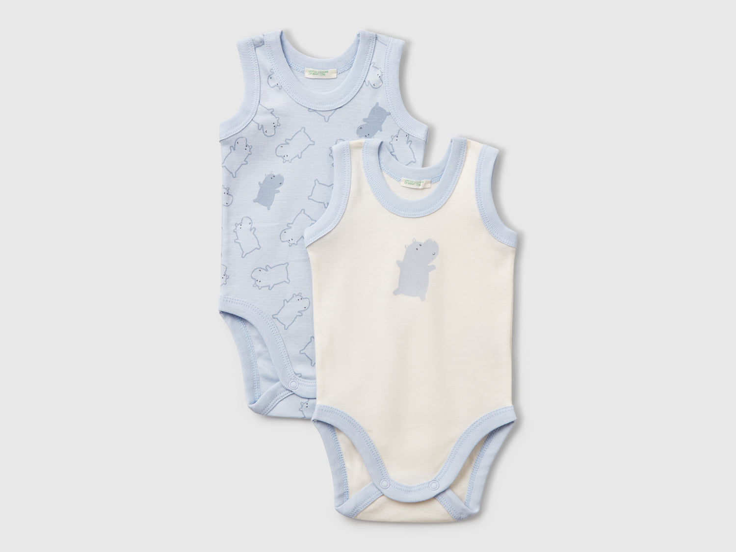 Due body a canotta con stampa da neonato multi-color | Benetton Outlet