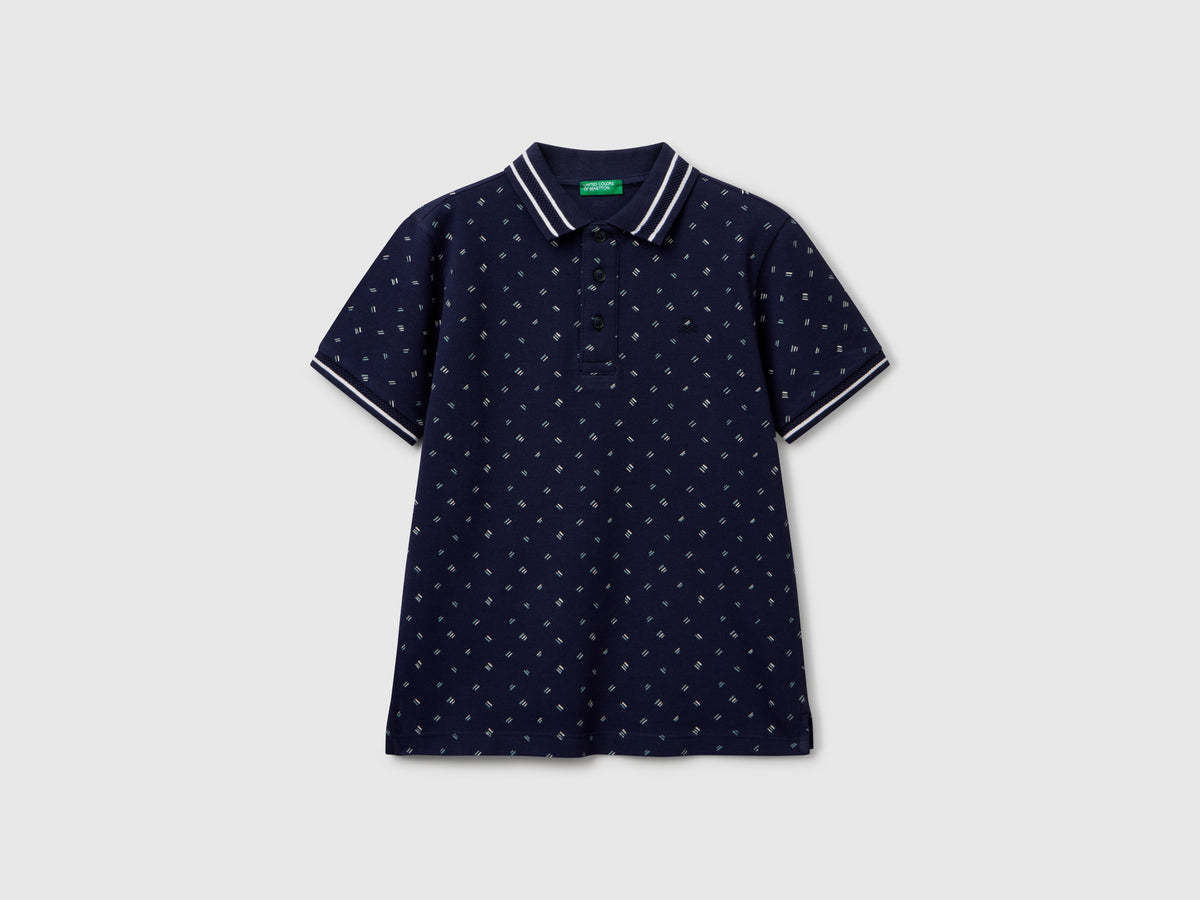 Polo micro fantasia in puro cotone