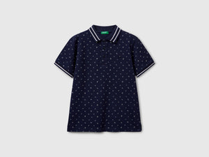 Polo micro fantasia in puro cotone