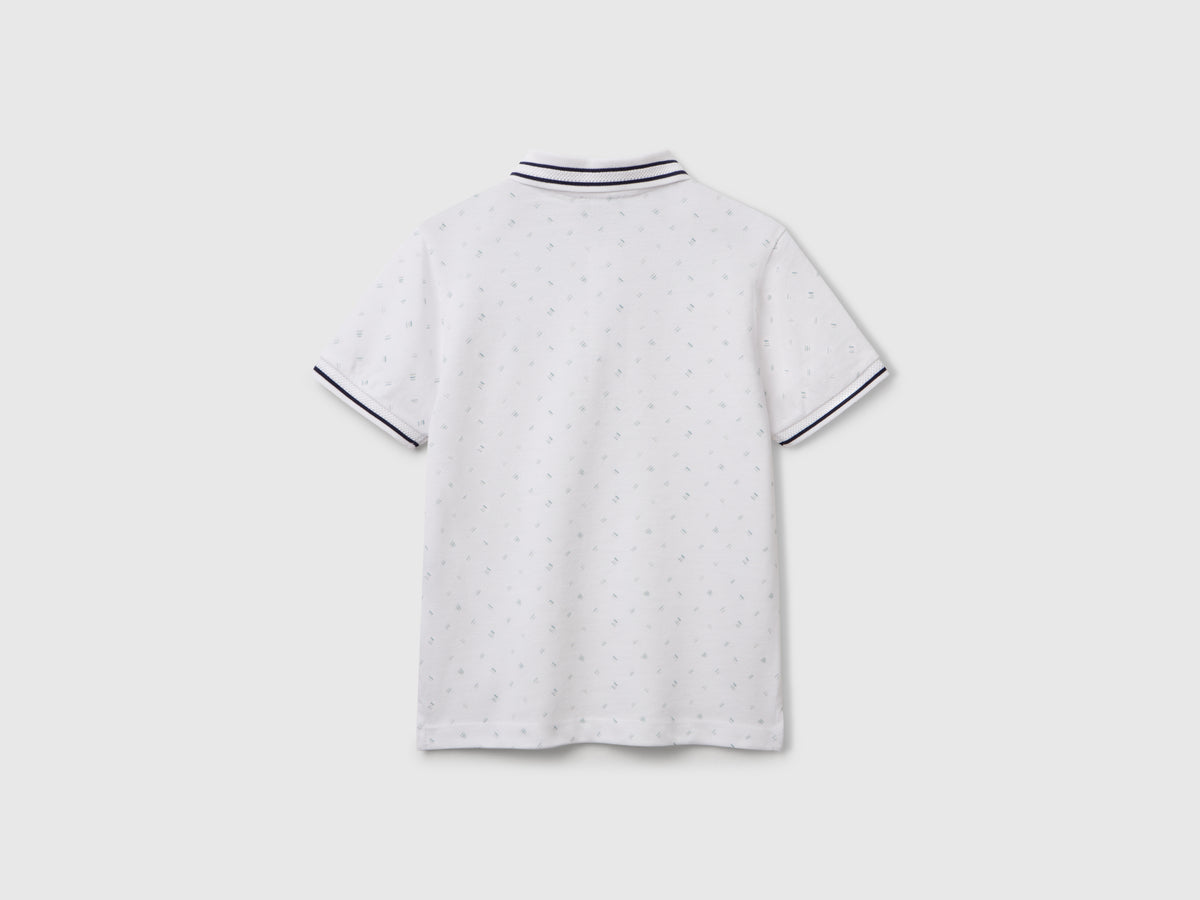 Polo micro fantasia in puro cotone