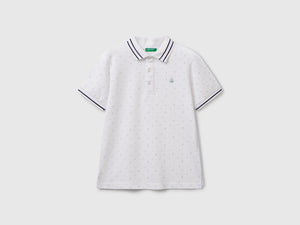 Polo micro fantasia in puro cotone