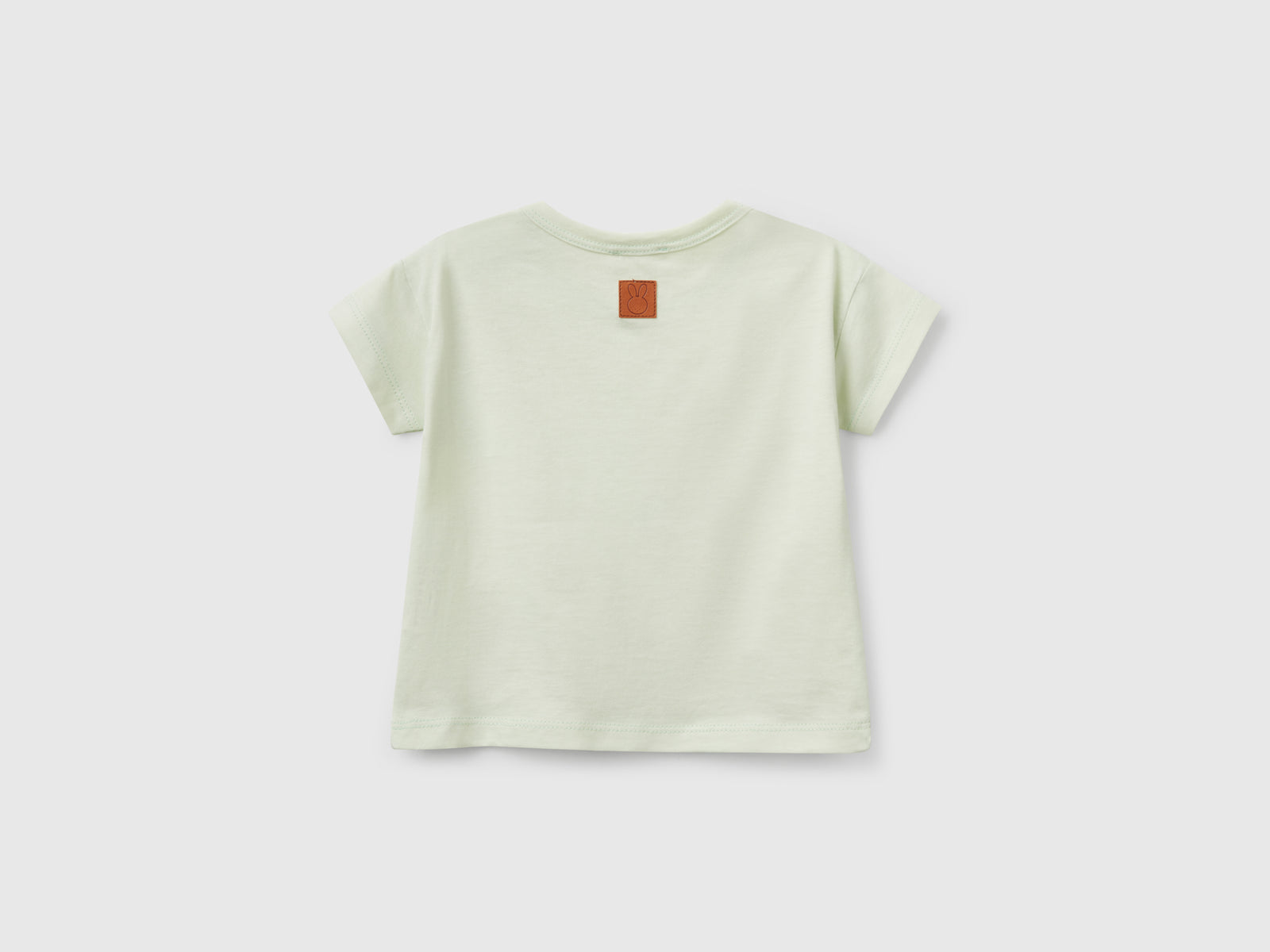 T-shirt boxy fit con stampa da neonato verde chiaro 2 | Benetton Outlet
