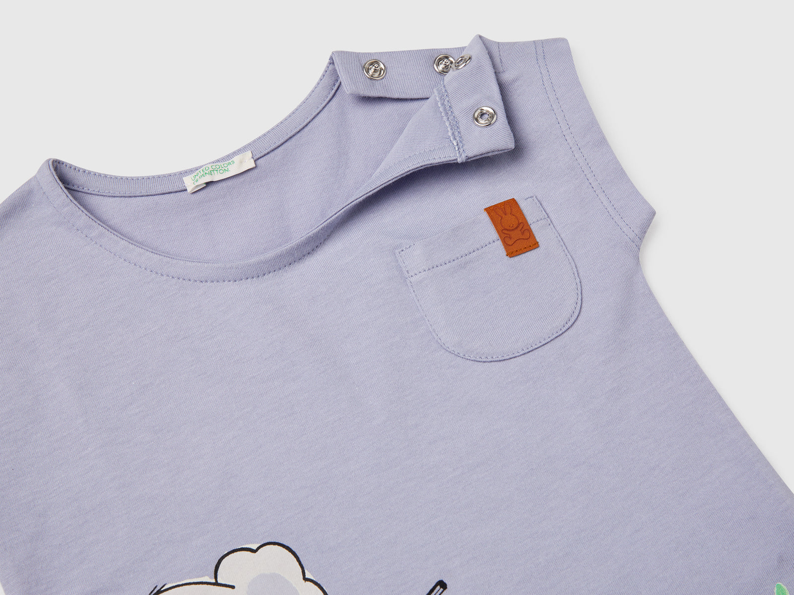 T-shirt boxy fit in cotone da neonato pervinca 3 | Benetton Outlet