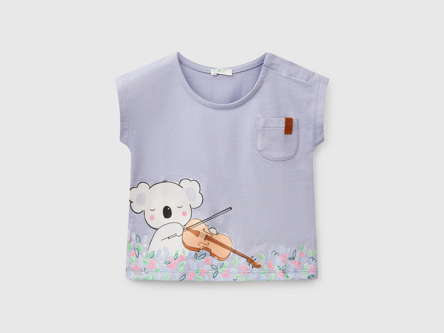 T-shirt boxy fit in cotone da neonato pervinca | Benetton Outlet