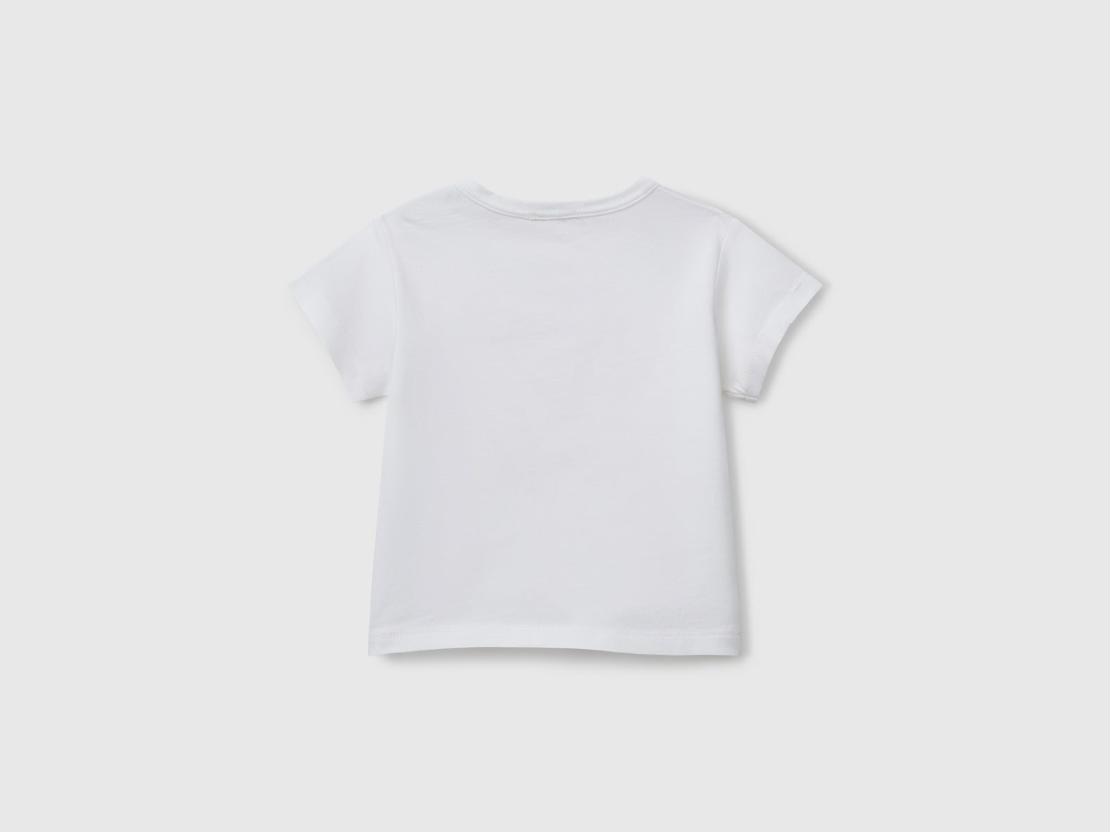 T-shirt manica corta con stampa da neonato bianco 2 | Benetton Outlet