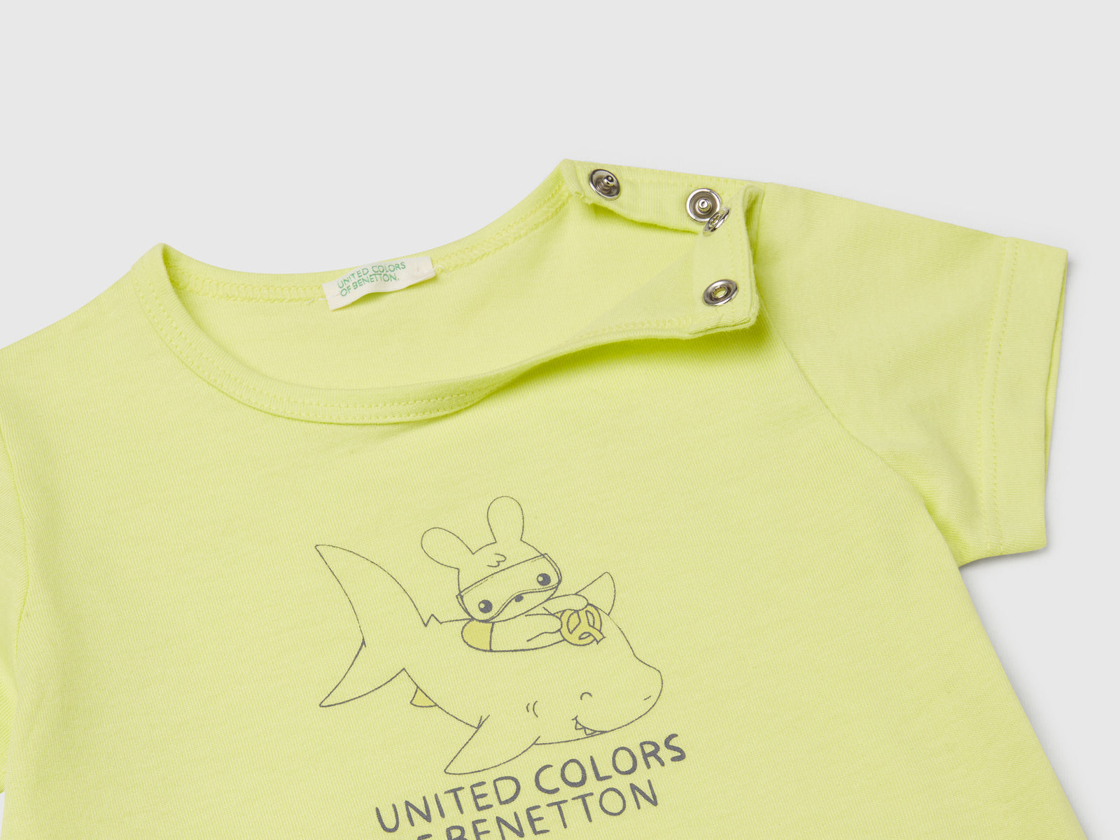 T-shirt manica corta con stampa da neonato lime 3 | Benetton Outlet