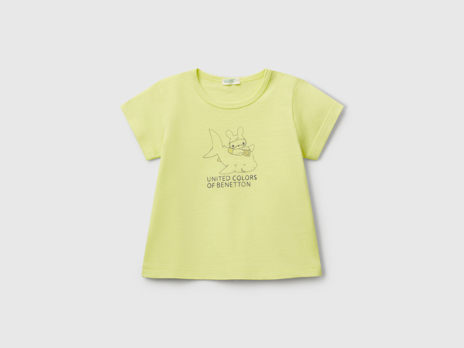 T-shirt manica corta con stampa da neonato lime | Benetton Outlet
