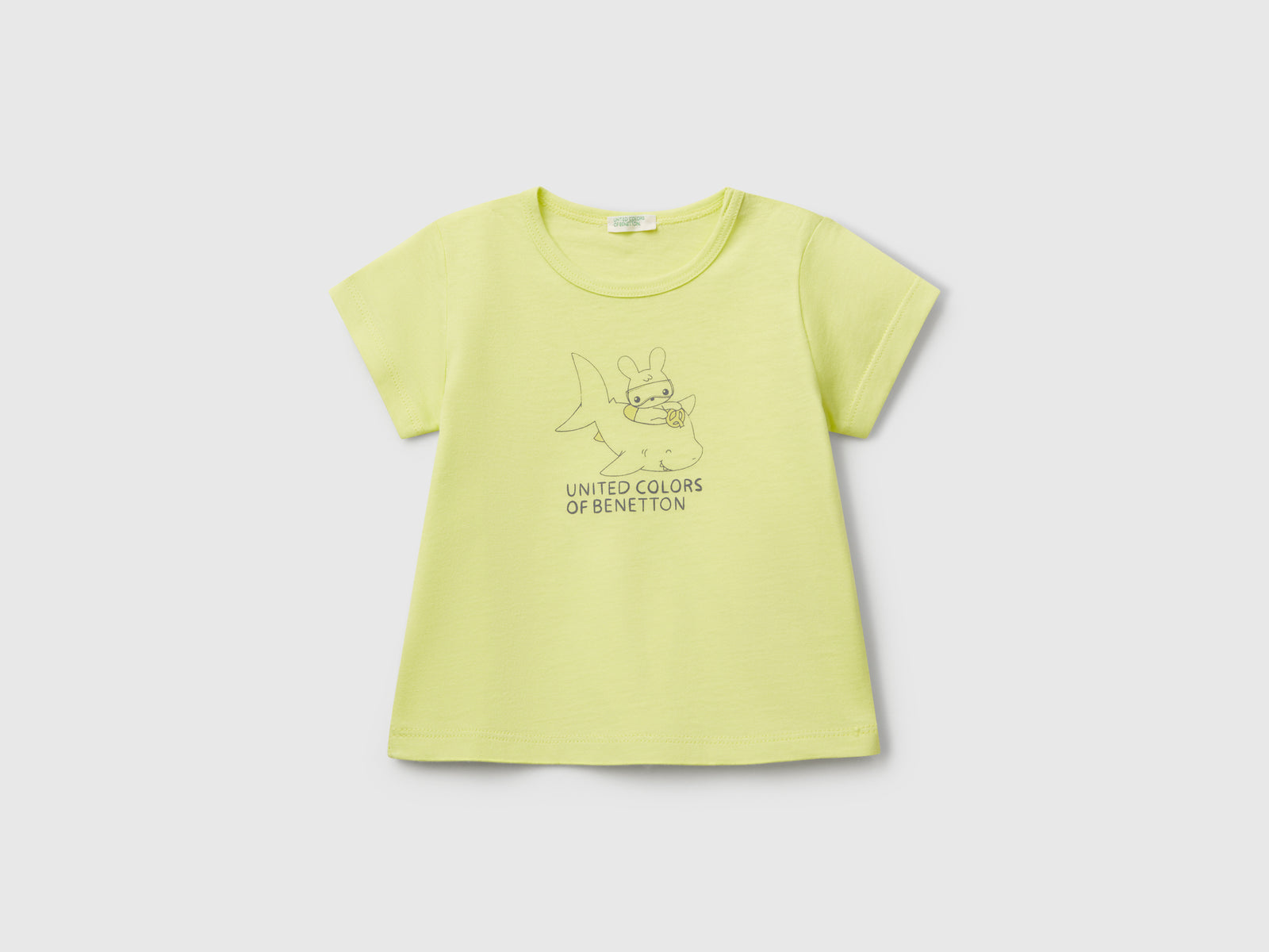 T-shirt manica corta con stampa da neonato lime | Benetton Outlet