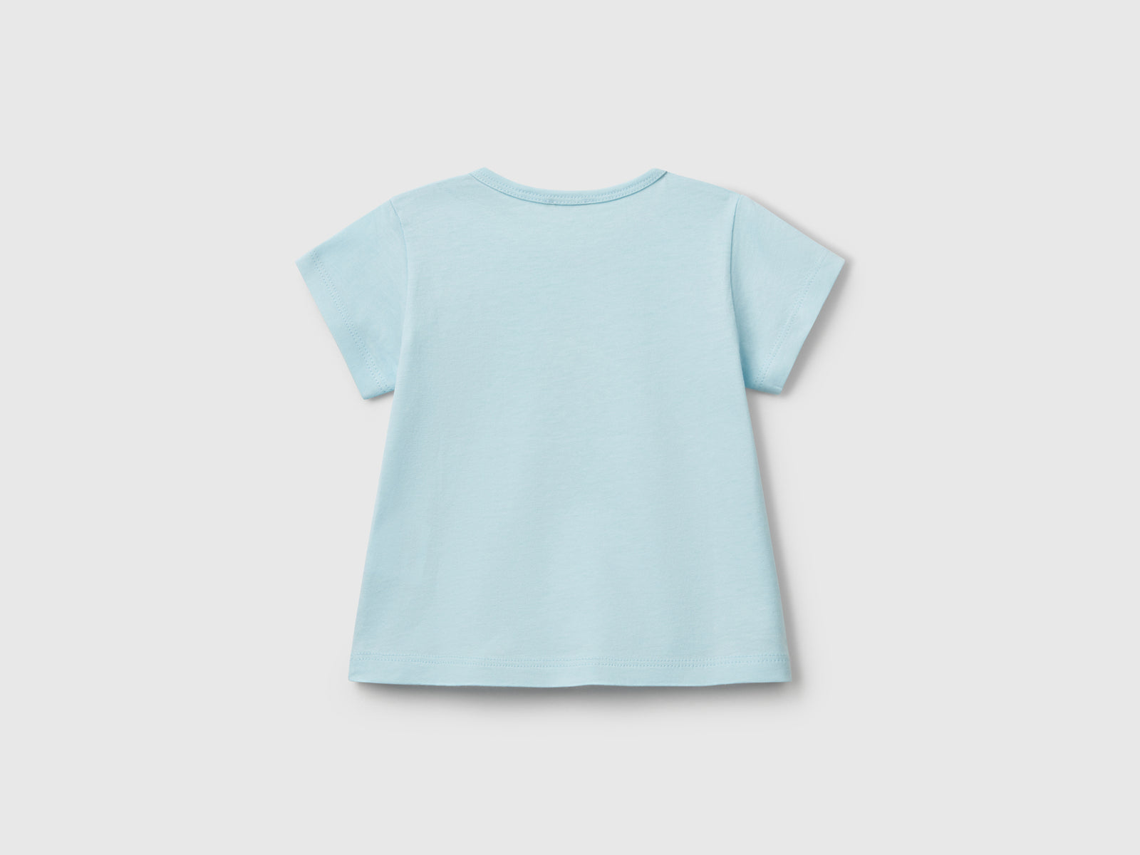 T-shirt manica corta con stampa da neonato azzurro 2 | Benetton Outlet