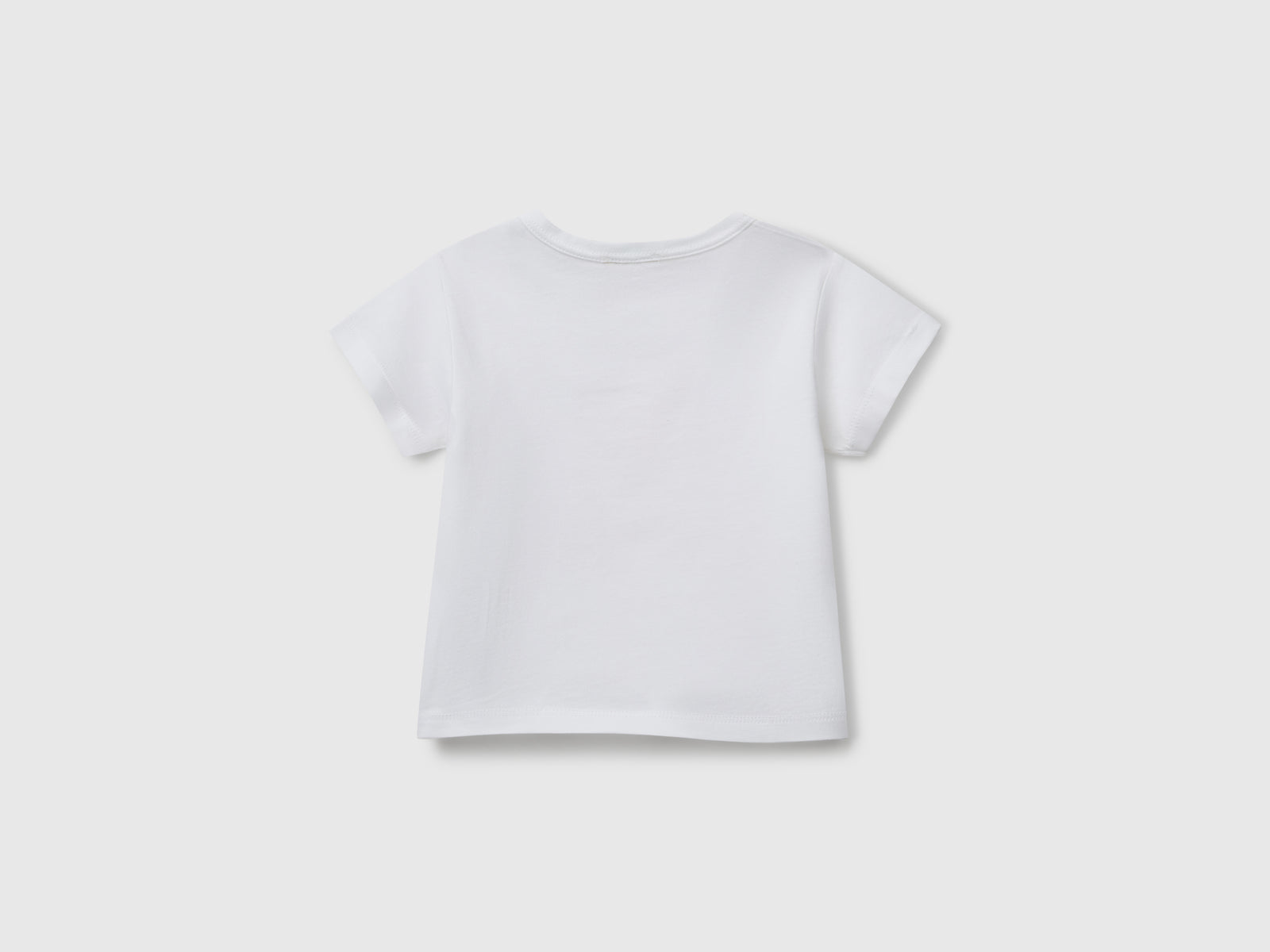 T-shirt manica corta con stampa da neonato bianco 2 | Benetton Outlet