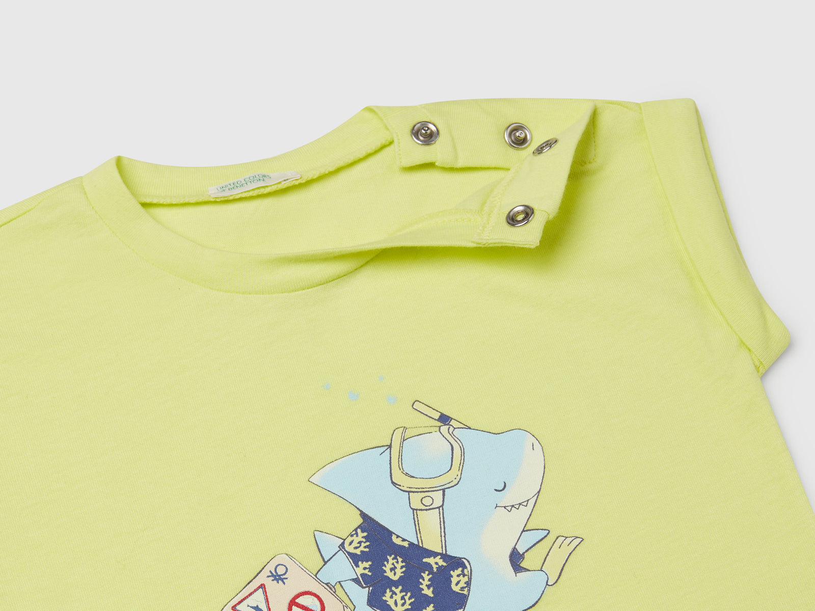 T-shirt a manica corta con stampa da neonato lime 3 | Benetton Outlet