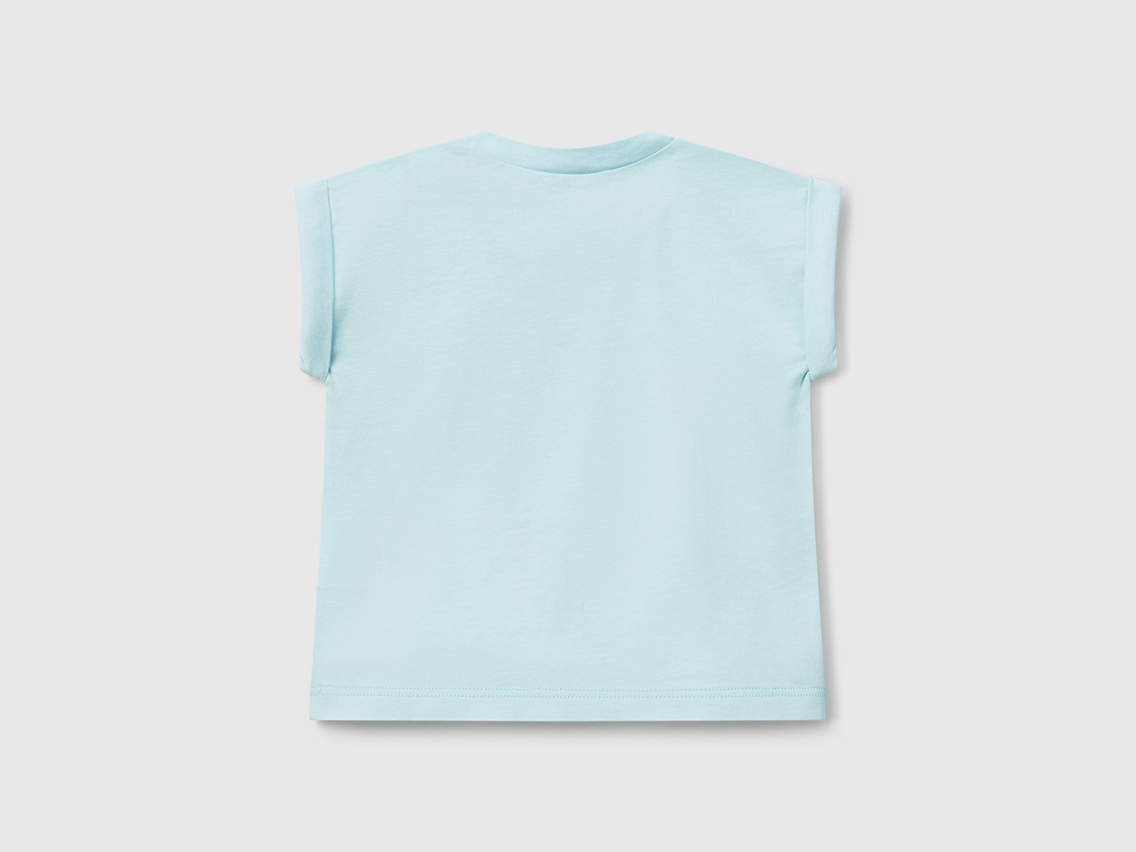 T-shirt a manica corta con stampa da neonato azzurro 2 | Benetton Outlet