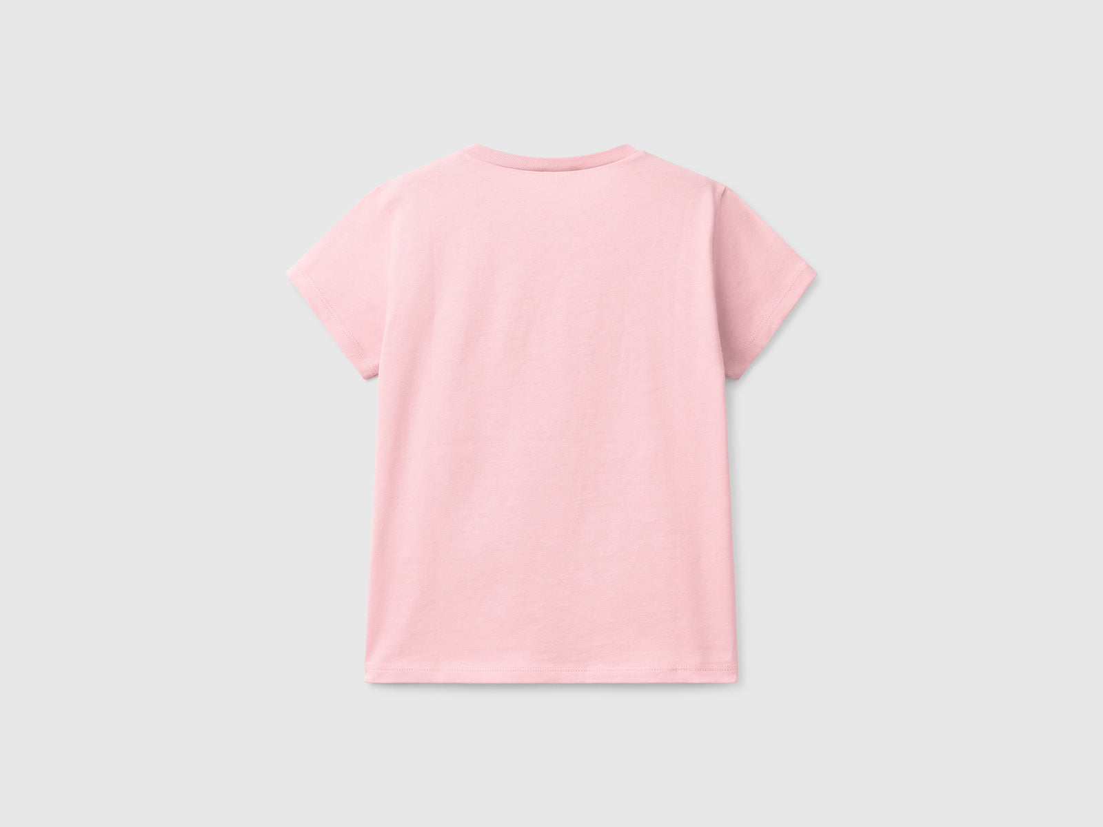 T-shirt in puro cotone da bambina rosa 2 | Benetton Outlet