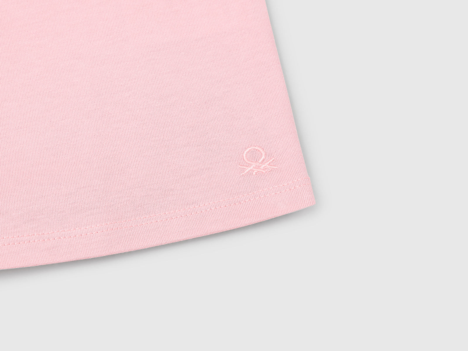T-shirt in puro cotone da bambina rosa 3 | Benetton Outlet