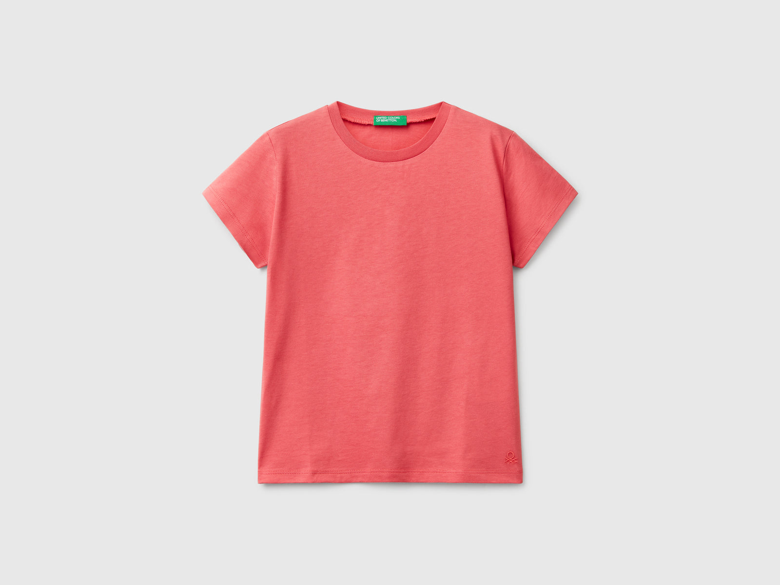 T-shirt in puro cotone da bambina ciclamino | Benetton Outlet
