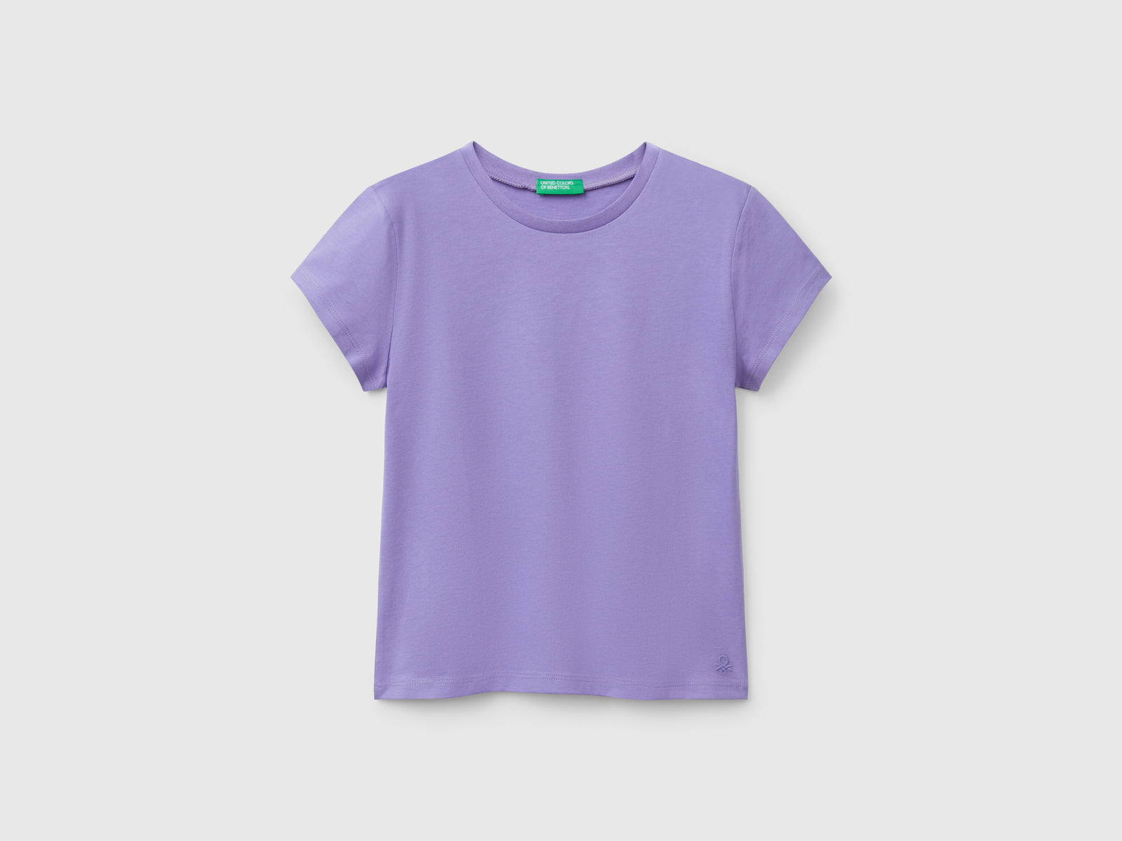 T-shirt in puro cotone da bambina pervinca | Benetton Outlet
