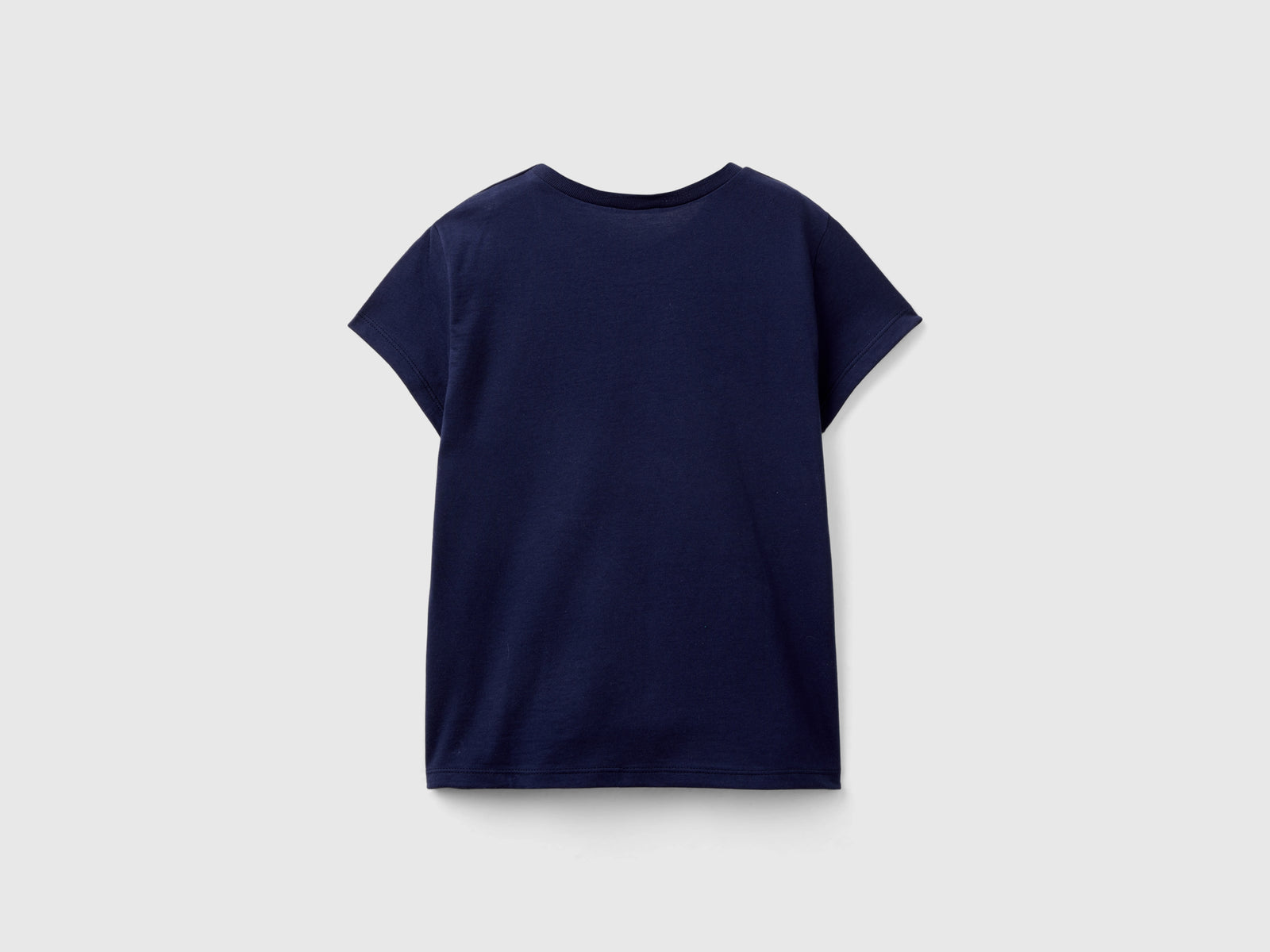 T-shirt in puro cotone da bambina blu scuro 2 | Benetton Outlet