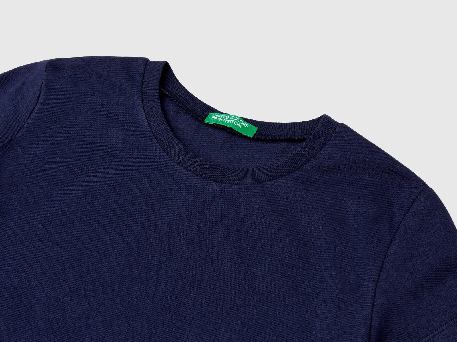 T-shirt in puro cotone da bambina blu scuro 3 | Benetton Outlet