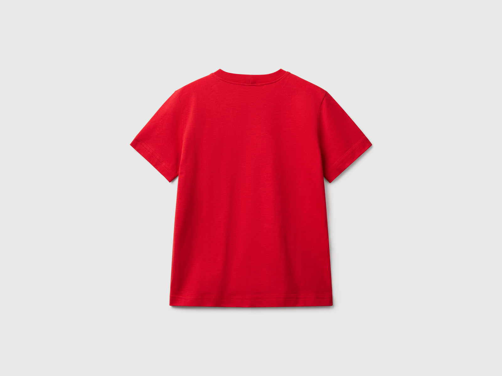 T-shirt manica corta in cotone da bambino rosso 2 | Benetton Outlet