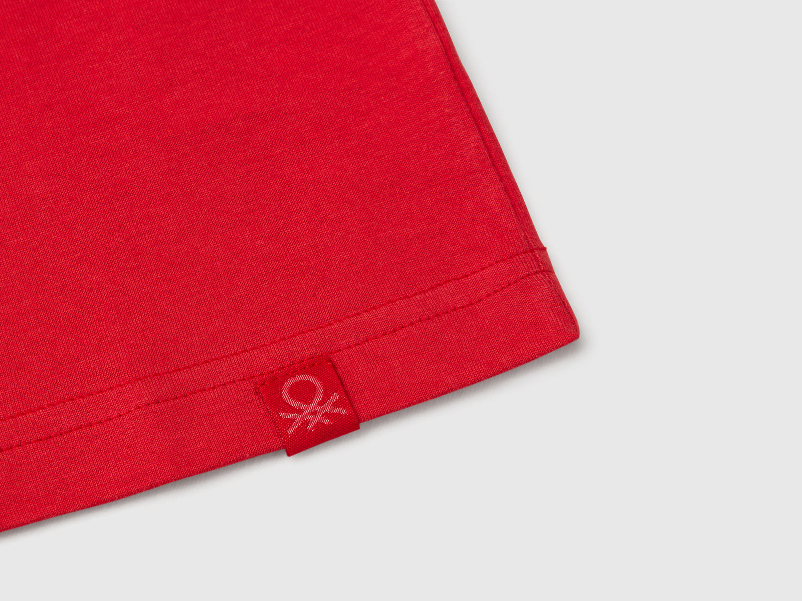 T-shirt manica corta in cotone da bambino rosso 3 | Benetton Outlet