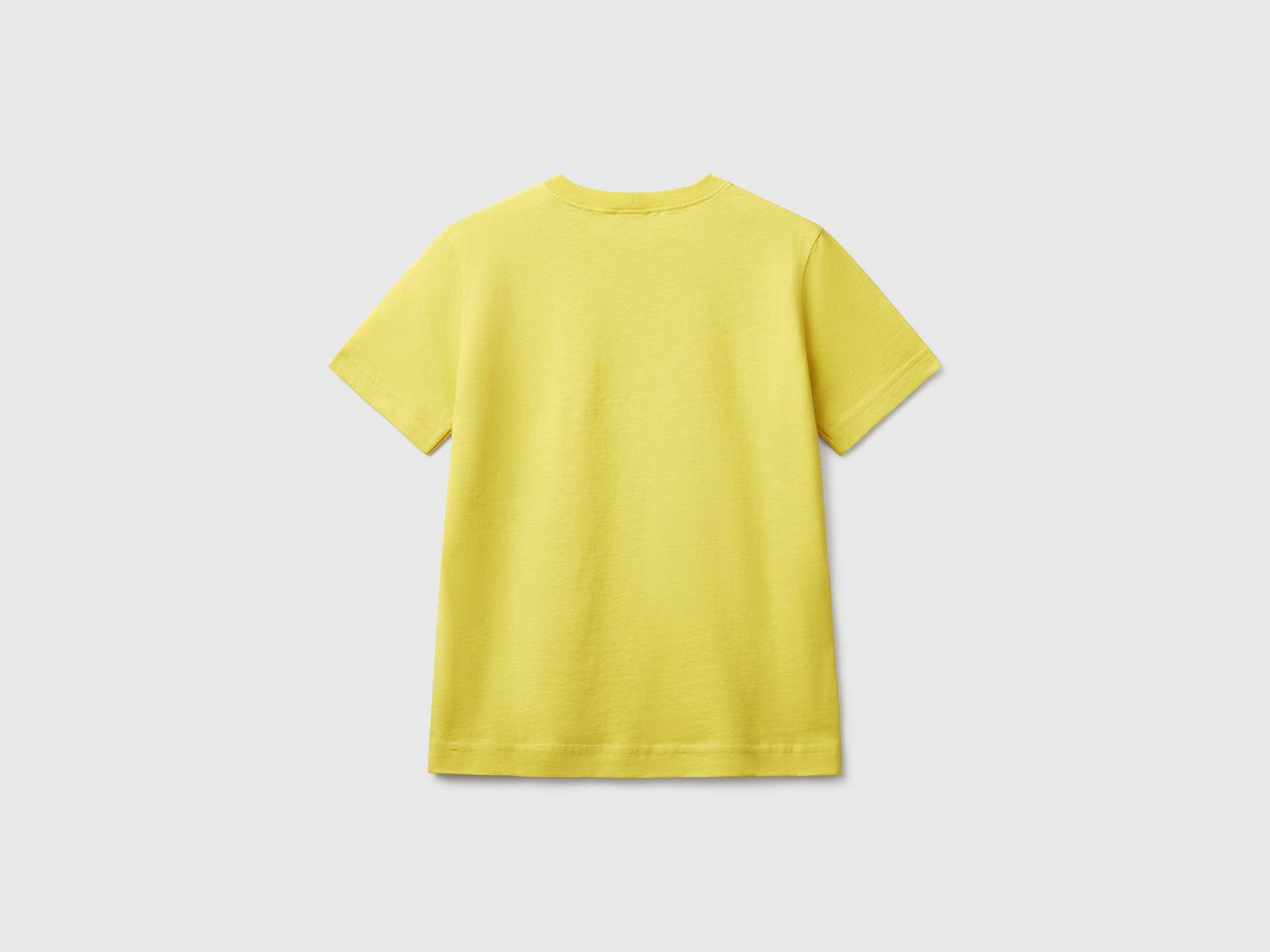 T-shirt manica corta in cotone da bambino lime 2 | Benetton Outlet