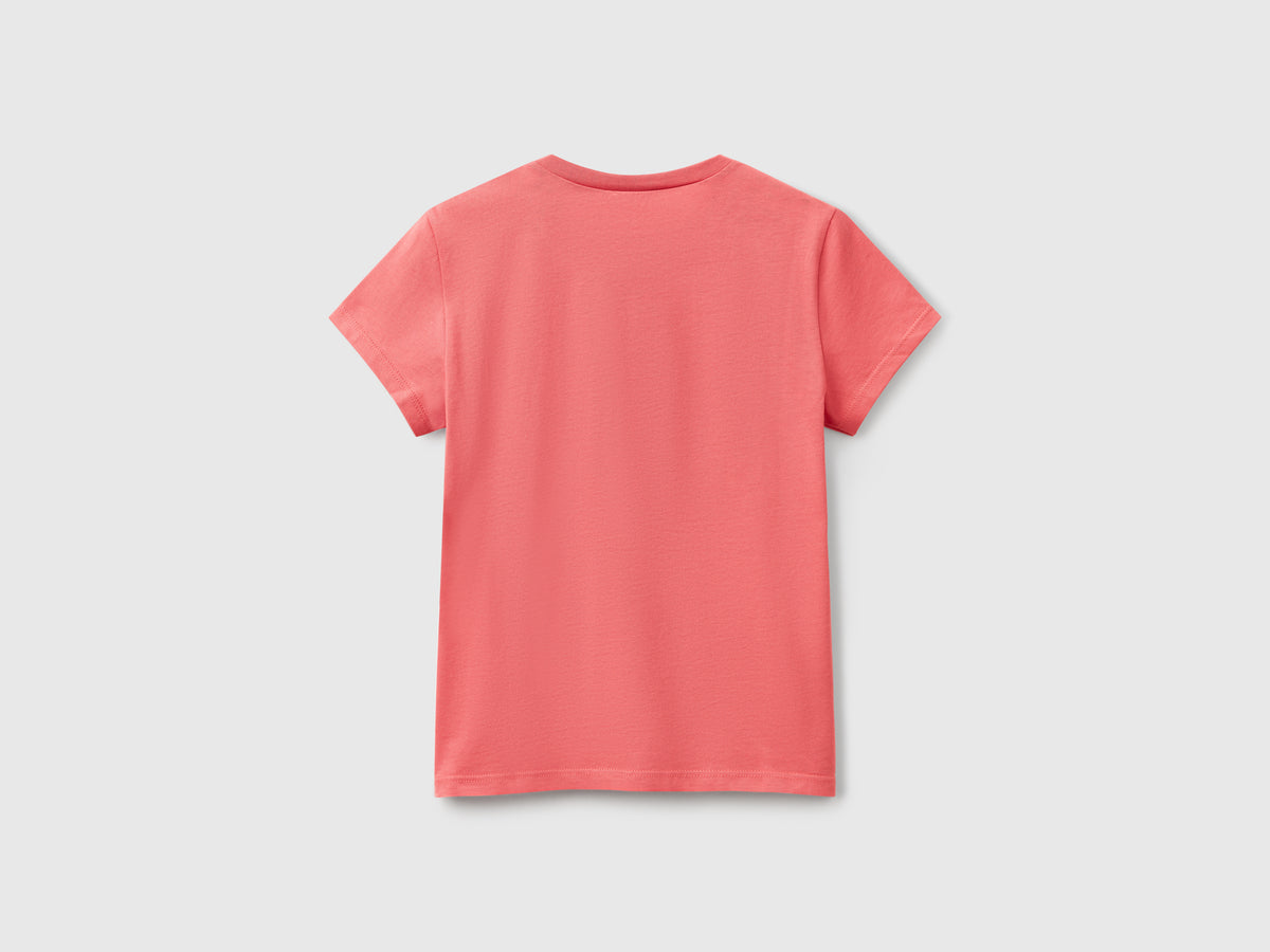 T-shirt con logo glitter in cotone