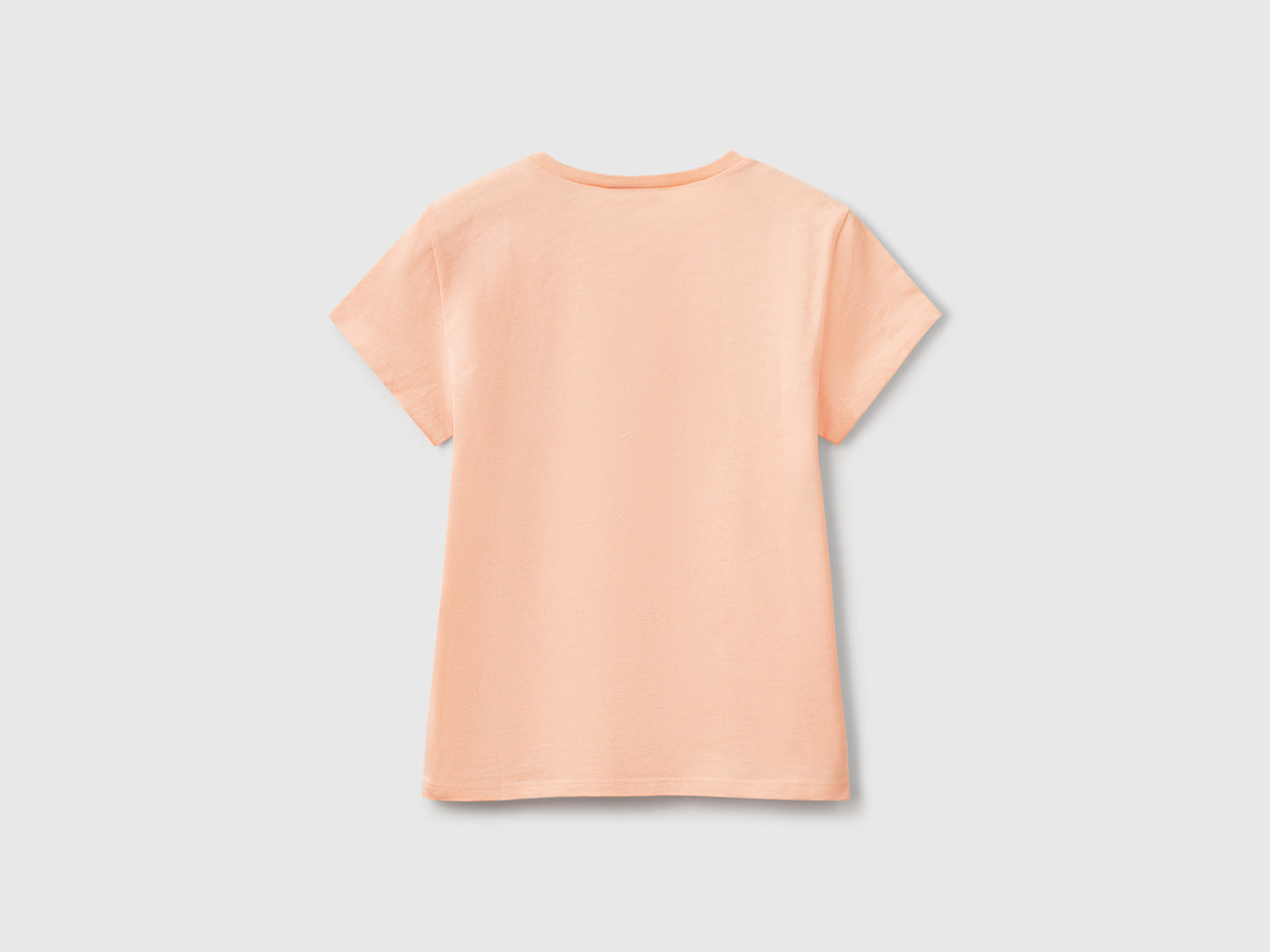 T-shirt con logo glitter in cotone