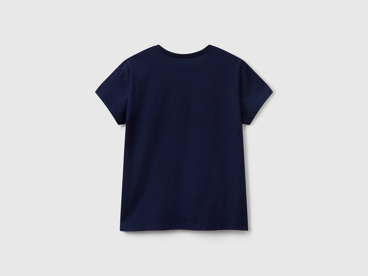 T-shirt con logo glitter in cotone