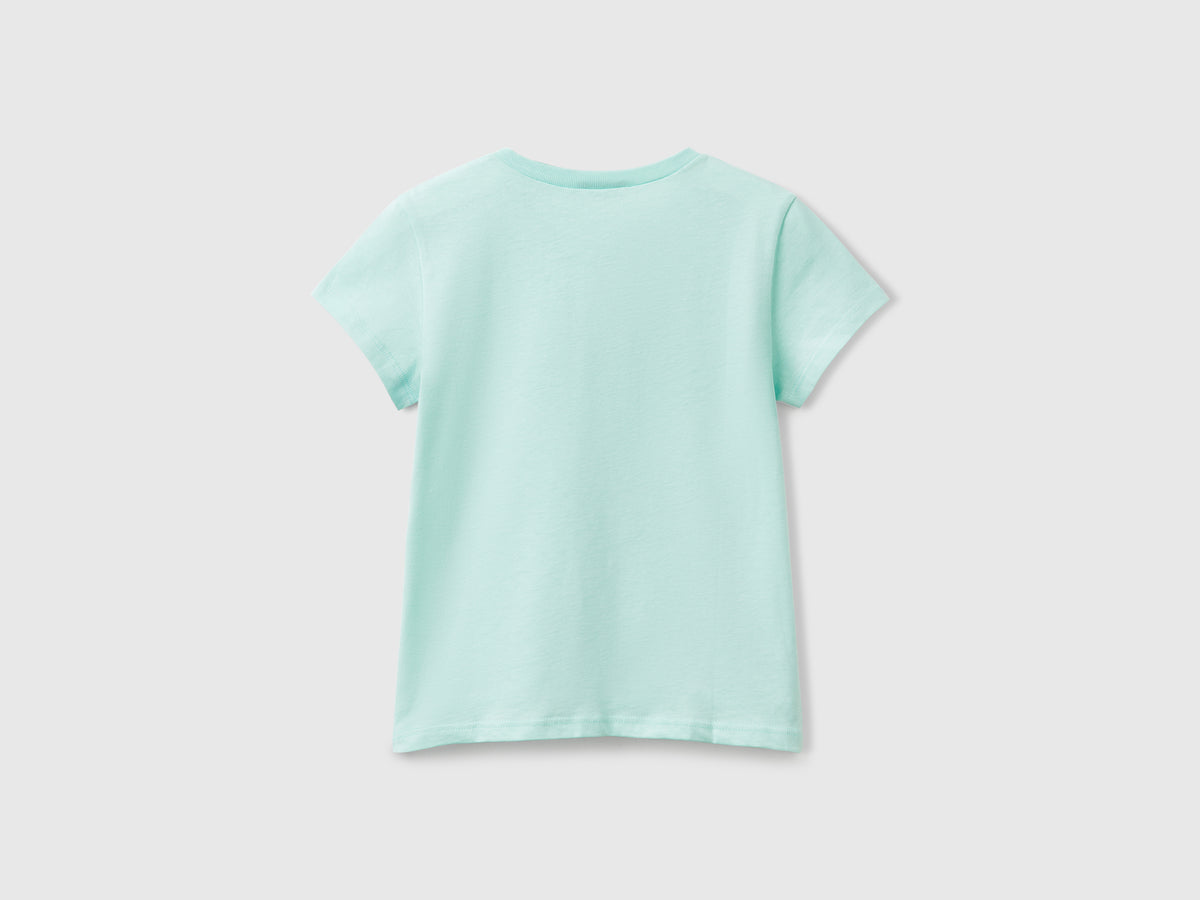 T-shirt con logo glitter in cotone