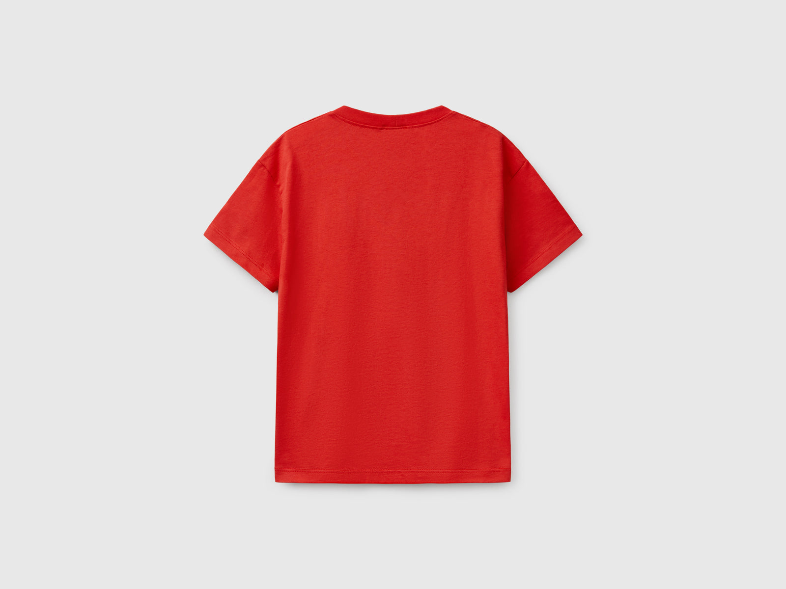 T-shirt manica corta 100% cotone da bambino rosso 2 | Benetton Outlet