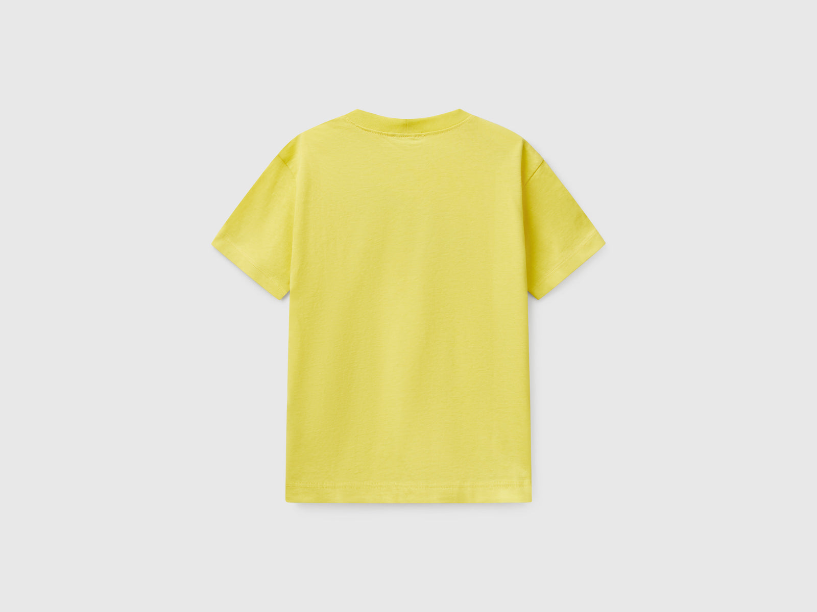 T-shirt manica corta 100% cotone da bambino lime 2 | Benetton Outlet