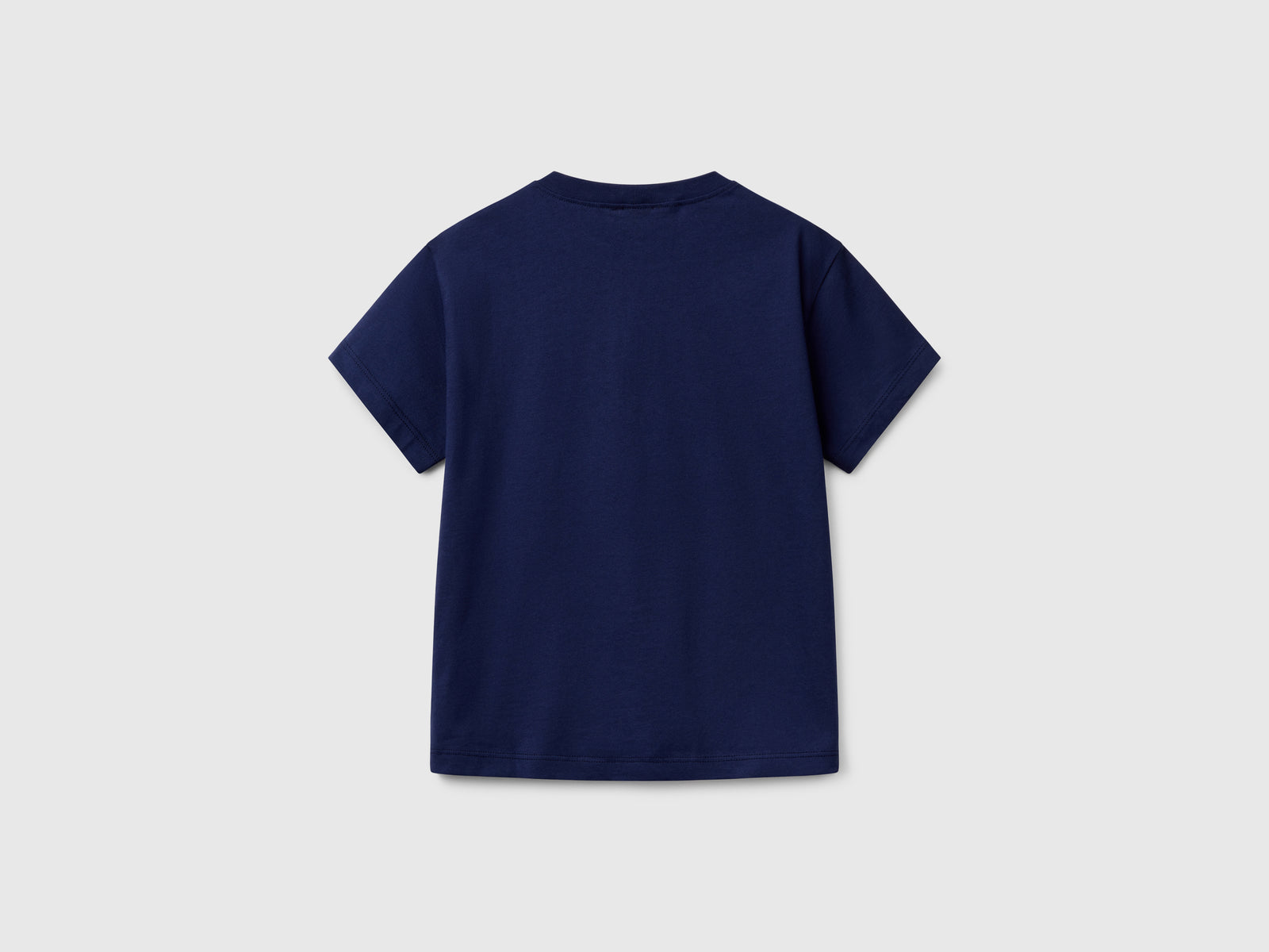 T-shirt manica corta 100% cotone da bambino blu scuro 2 | Benetton Outlet