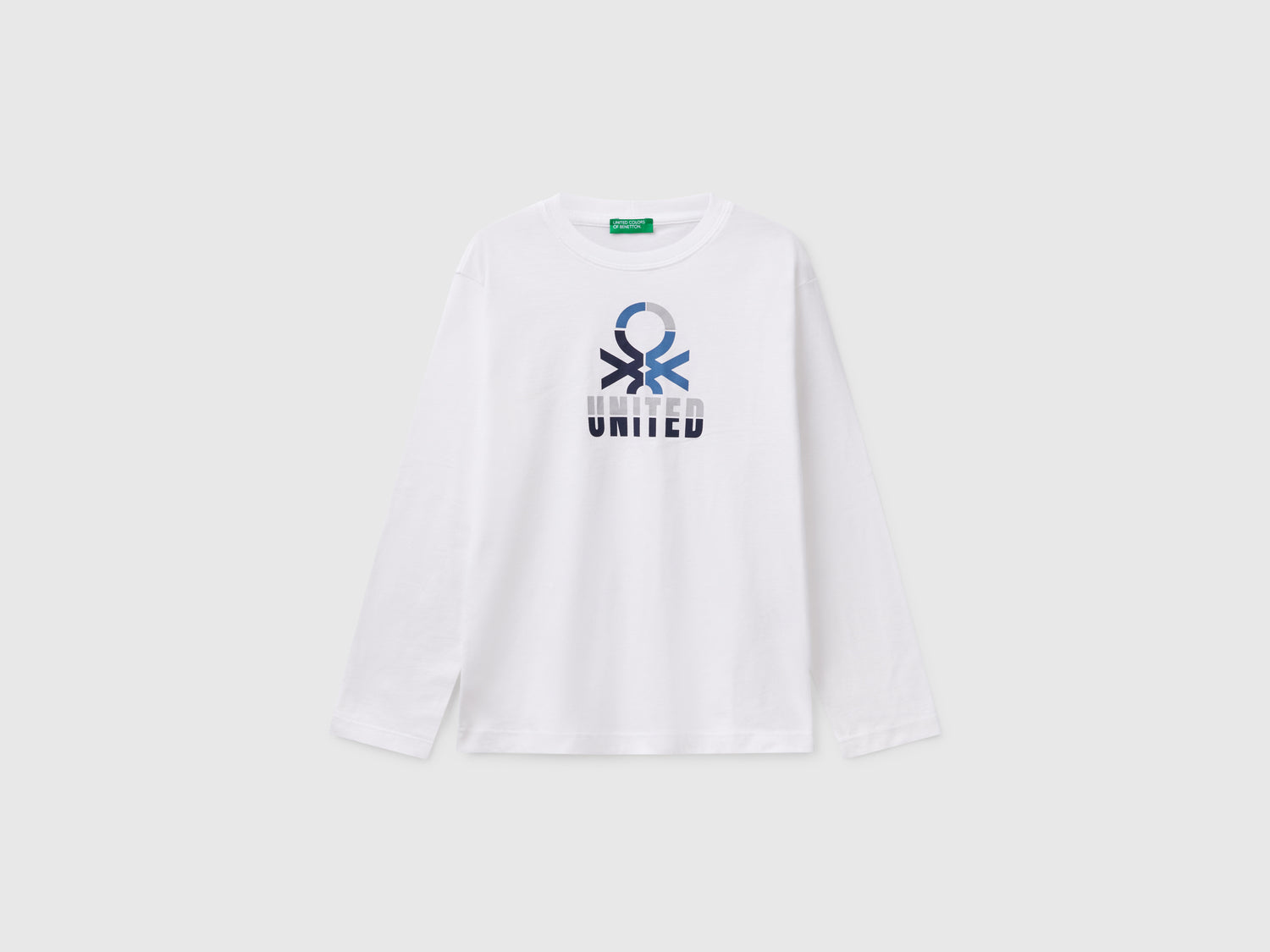 T-shirt in cotone da bambino bianco | Benetton Outlet
