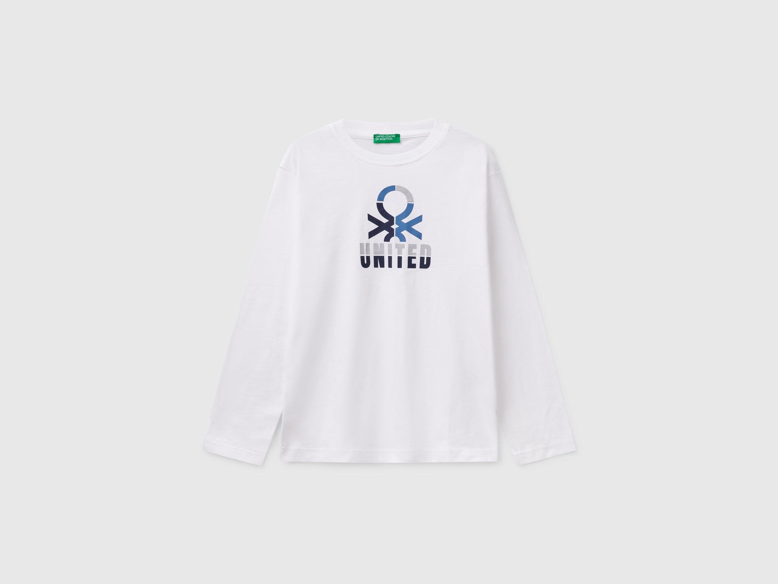 T-shirt in cotone da bambino bianco | Benetton Outlet