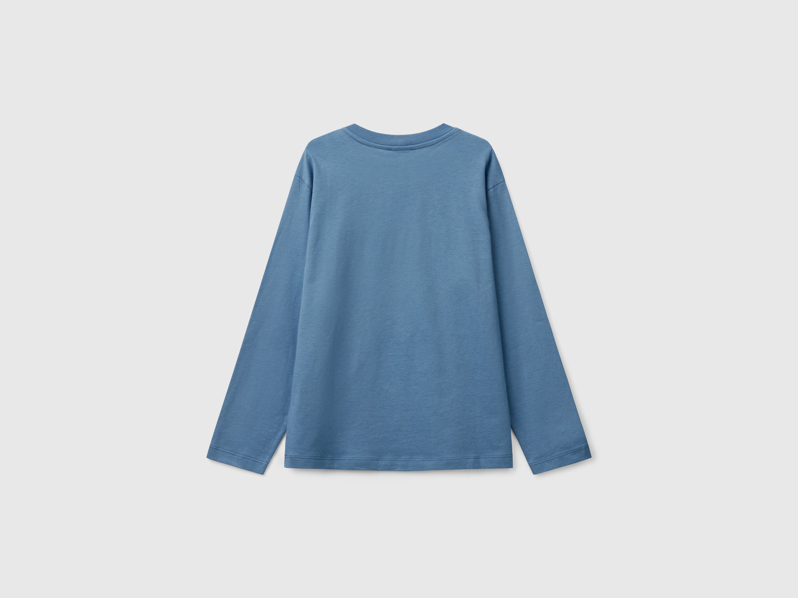 T-shirt in cotone da bambino azzurro 2 | Benetton Outlet