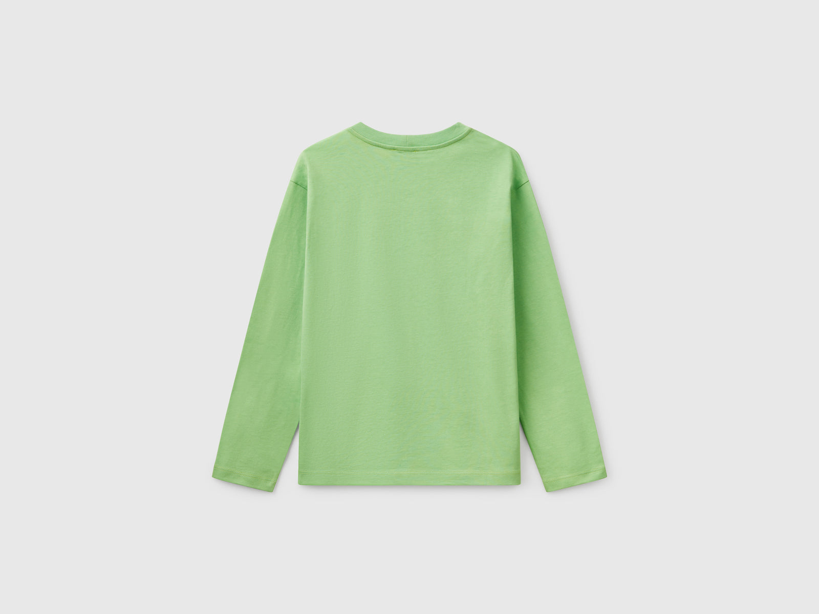 T-shirt in cotone da bambino verde 2 | Benetton Outlet