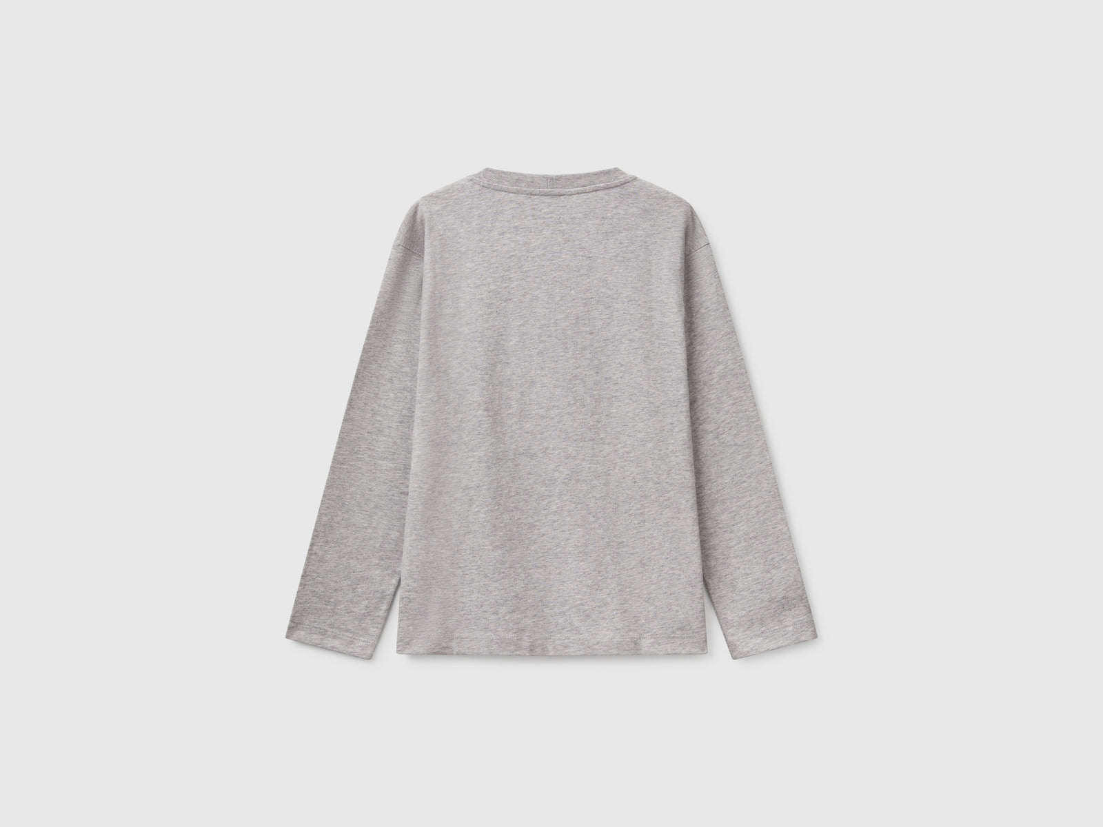 T-shirt in cotone da bambino grigio chiaro 2 | Benetton Outlet