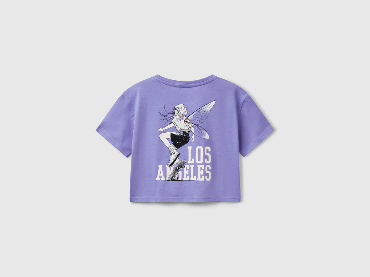 T-shirt boxy fit con stampa sul retro